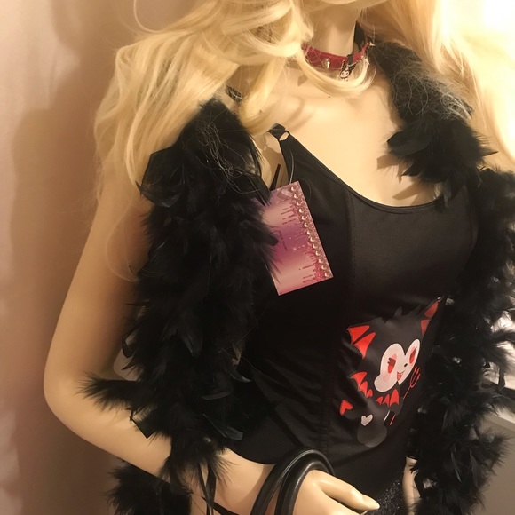 Vintage y2k kuromi corset 👿and chocker set❤️ - Picture 9 of 16